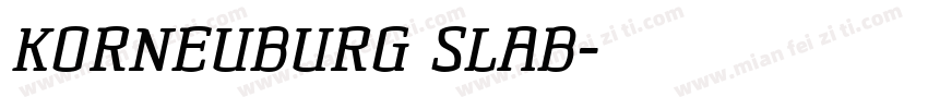 KORNEUBURG SLAB字体转换